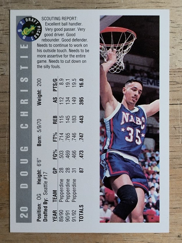 1992 Classic #20 Doug Christie
