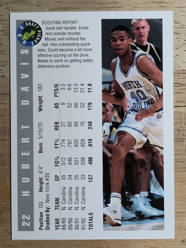 1992 Classic #22 Hubert Davis