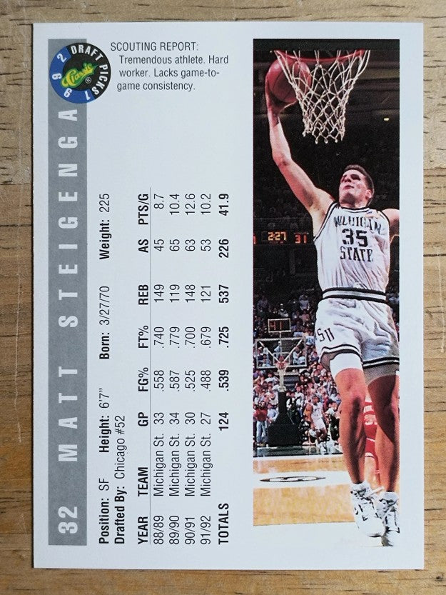1992 Classic #32 Matt Steigenga