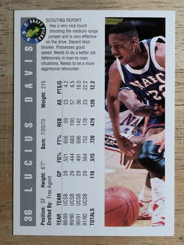 1992 Classic #36 Lucius Davis