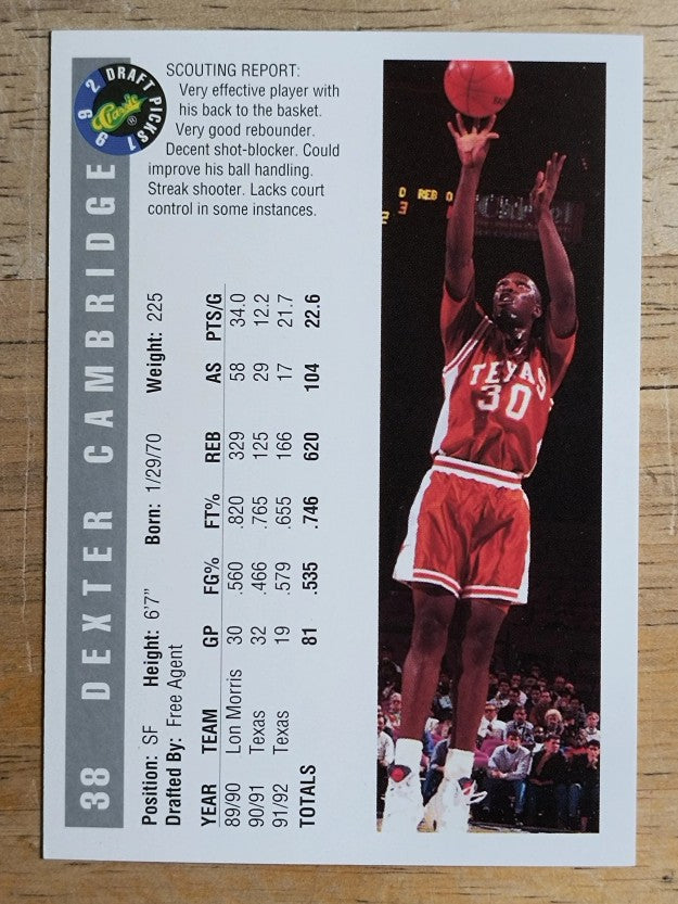 1992 Classic #38 Dexter Cambridge