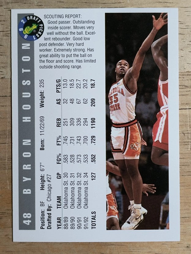 1992 Classic #48 Byron Houston
