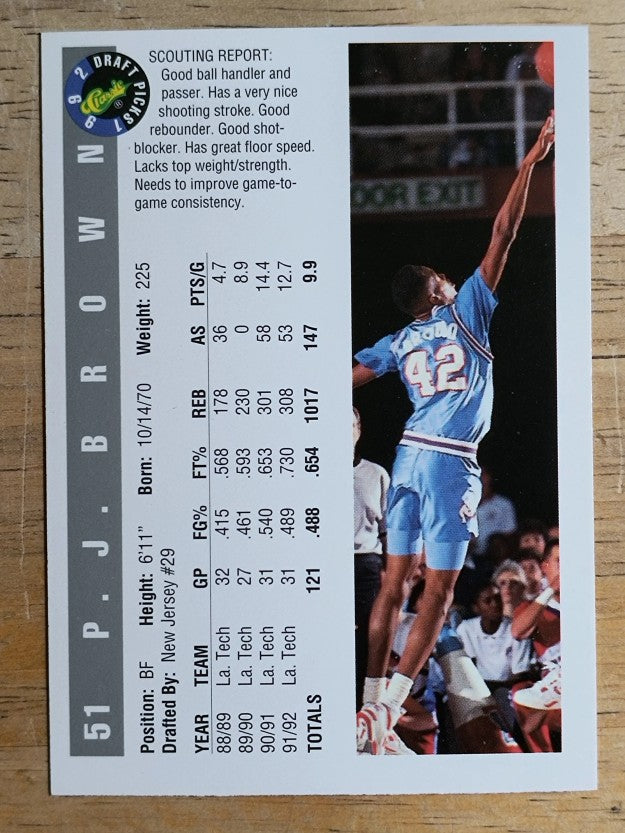1992 Classic #51 P.J. Brown