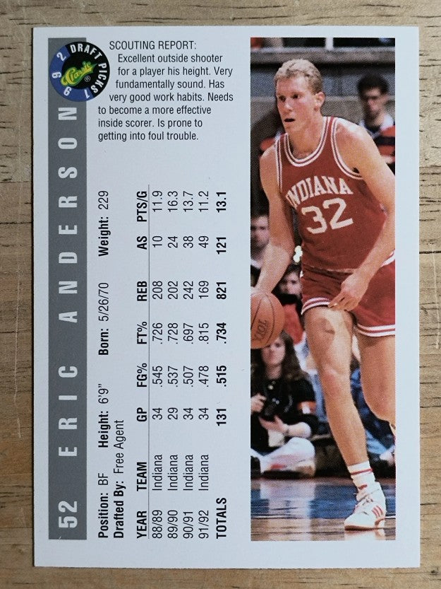 1992 Classic #52 Eric Anderson