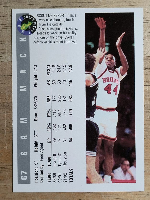 1992 Classic #67 Sam Mack