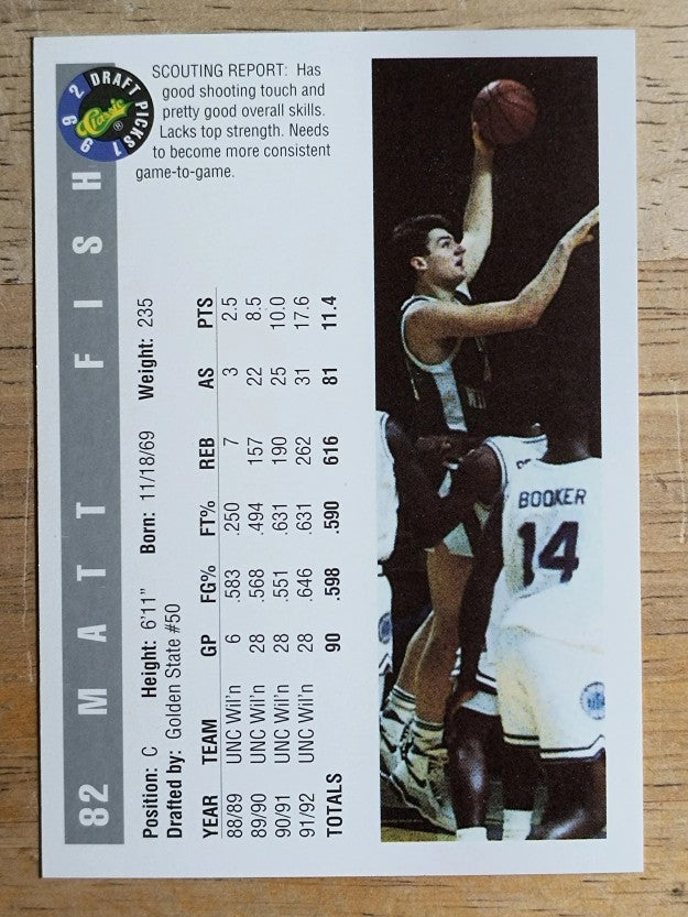 1992 Classic #82 Matt Fish