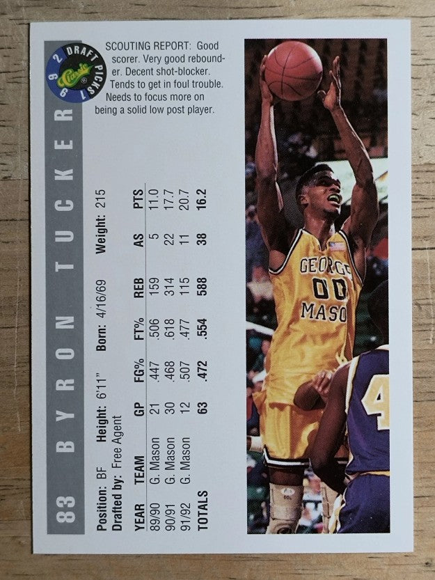 1992 Classic #83 Byron Tucker