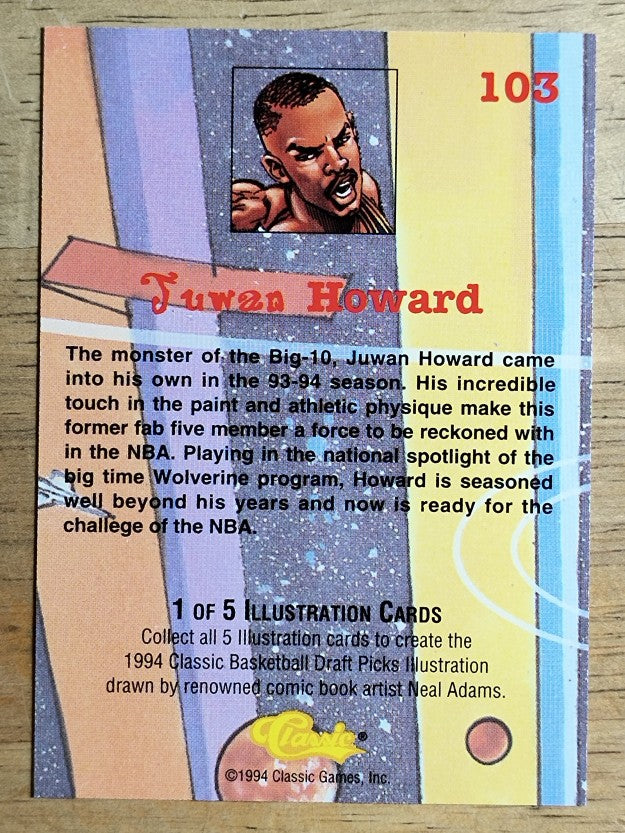 1994 Classic #103 Juwan Howard COMIC SP