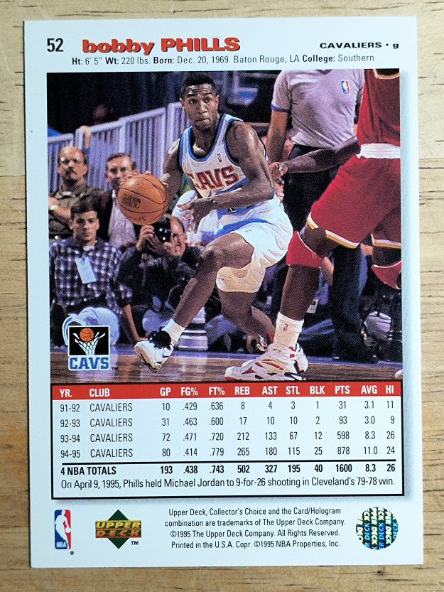1995-96 Collector's Choice Player's Club #52 Bobby Phills