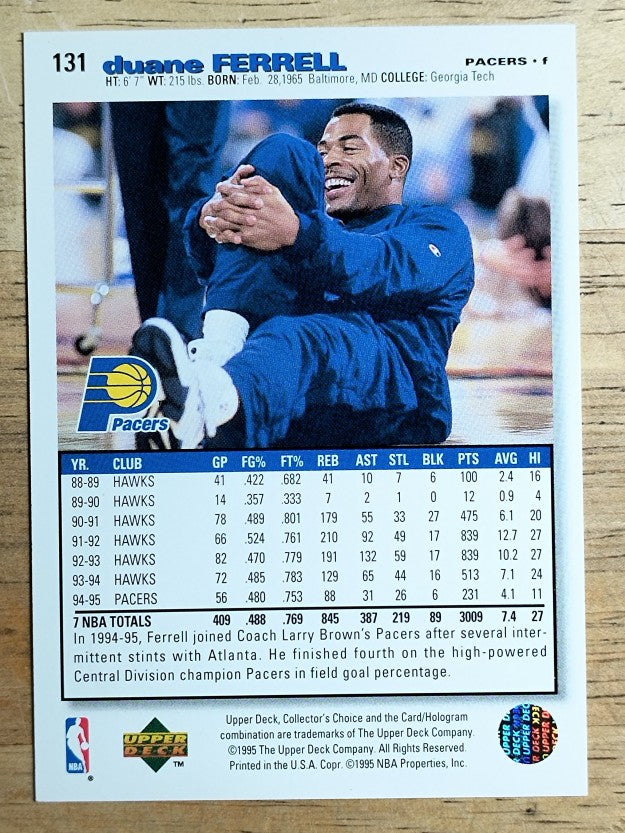 1995-96 Collector's Choice Player's Club #131 Duane Ferrell