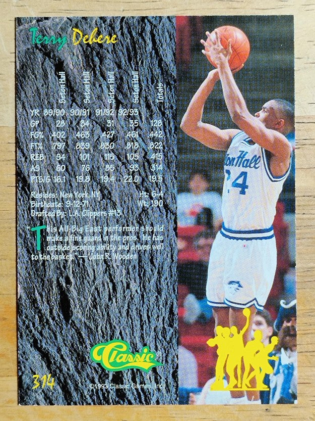 1993 Classic Four Sport #314 Terry Dehere JWA