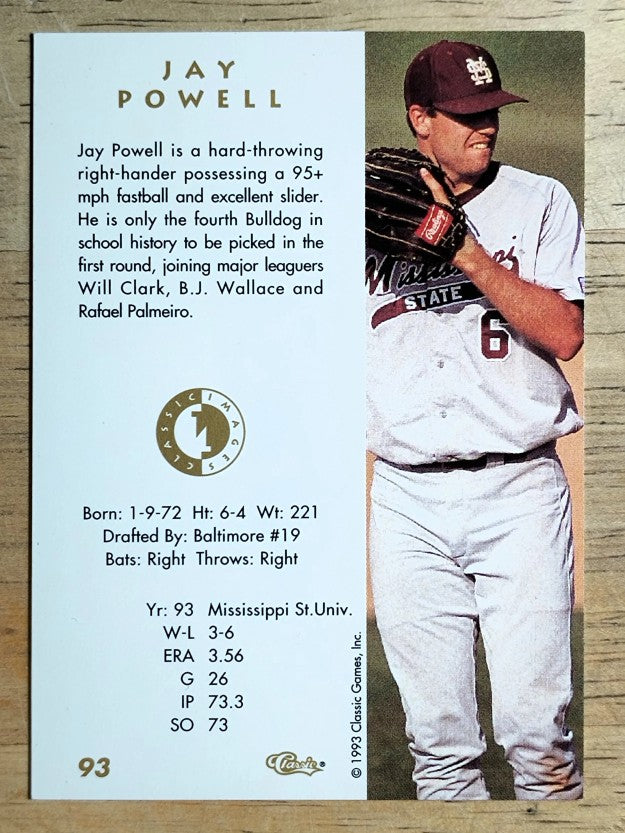 1993-94 Images Four Sport #93 Jay Powell