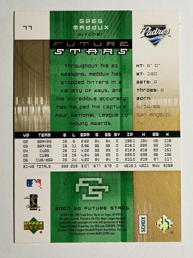 2007 Upper Deck Future Stars #77 Greg Maddux