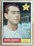 1961 Topps #156 Ken Hunt (VG)