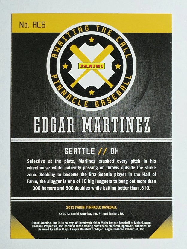 2013 Pinnacle Awaiting the Call #5 Edgar Martinez
