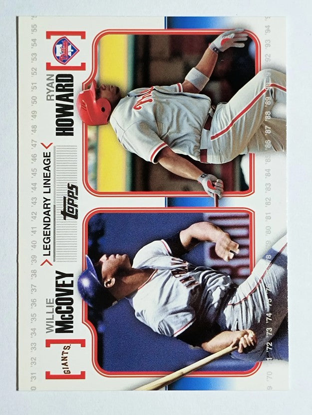 2010 Topps Legendary Lineage #LL1 Willie McCovey/Ryan Howard