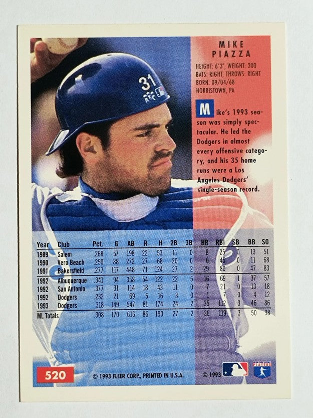 1994 Fleer #520 Mike Piazza