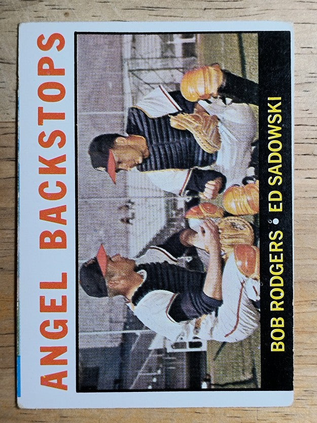 1964 Topps #61 Angel Backstops/Bob Rodgers/Ed Sadowski (VG)