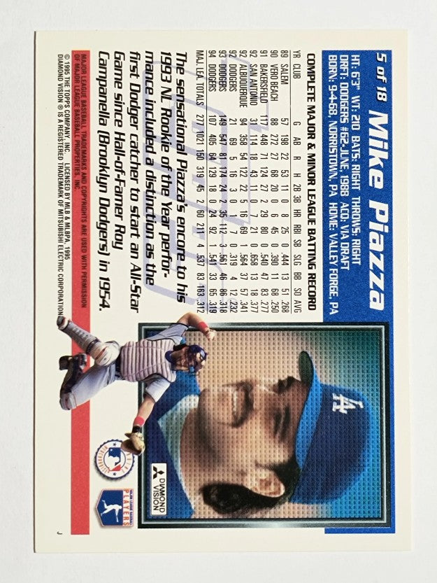 1995 National Packtime #5 Mike Piazza