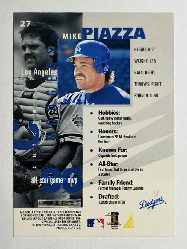 1997 Pinnacle Inside #27 Mike Piazza