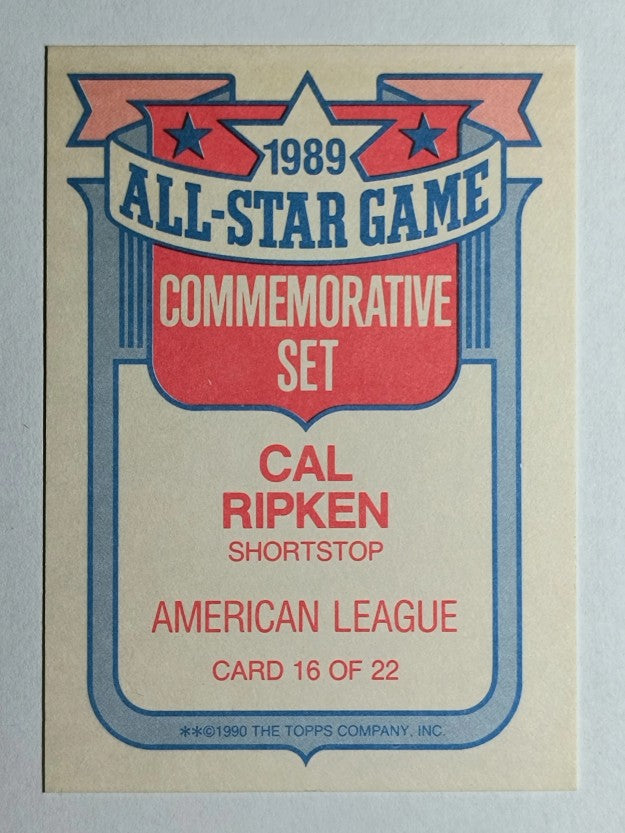 1990 Topps Glossy All-Stars #16 Cal Ripken