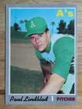 1970 Topps #408 Paul Lindblad (EX)