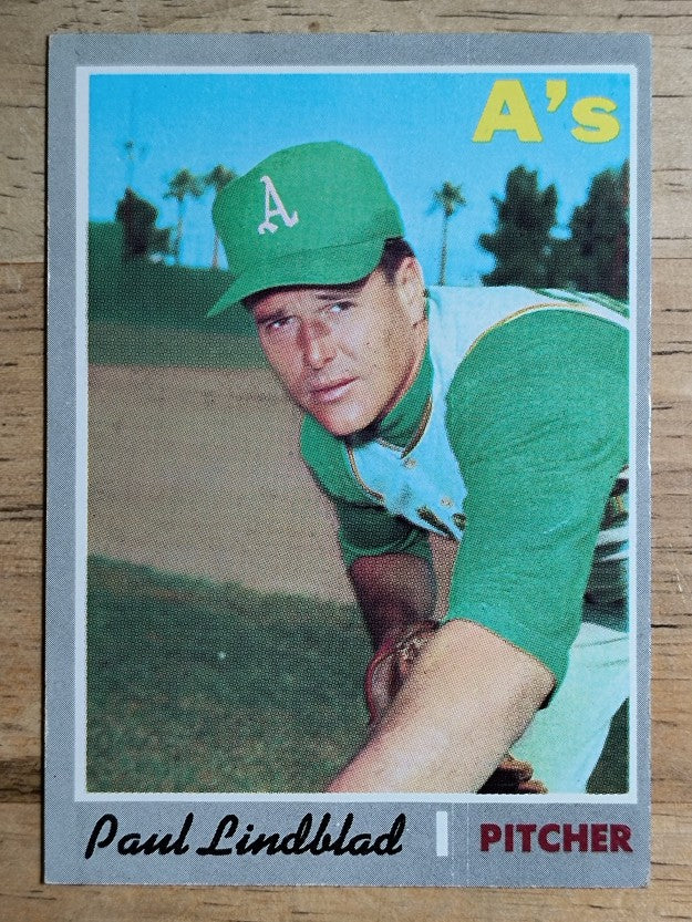 1970 Topps #408 Paul Lindblad (EX)
