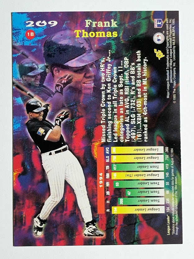 1995 Stadium Club Virtual Reality #209 Frank Thomas