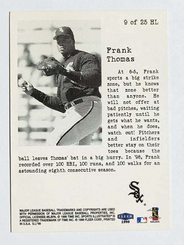 1999 Sports Illustrated Headliners #9 Frank Thomas