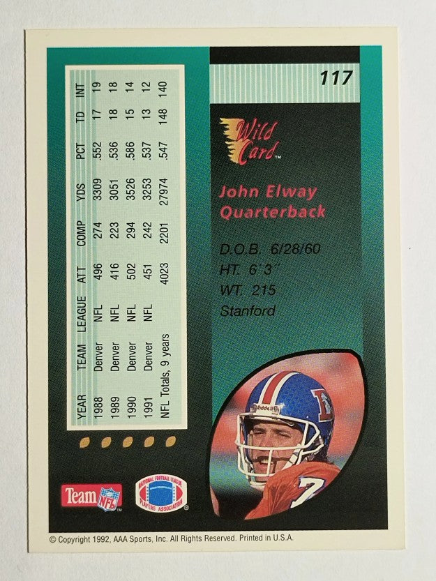 1992 Wild Card #117 John Elway