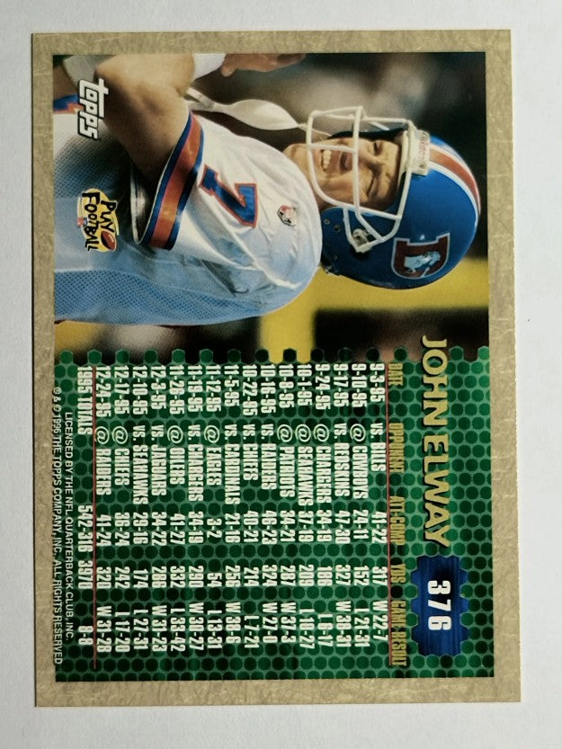 1996 Topps #376 John Elway TYC