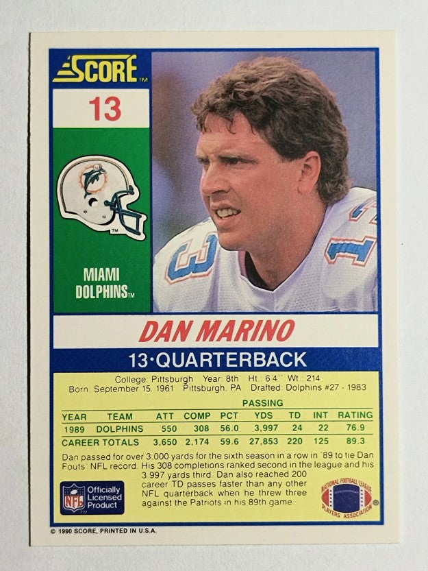 1990 Score #13 Dan Marino