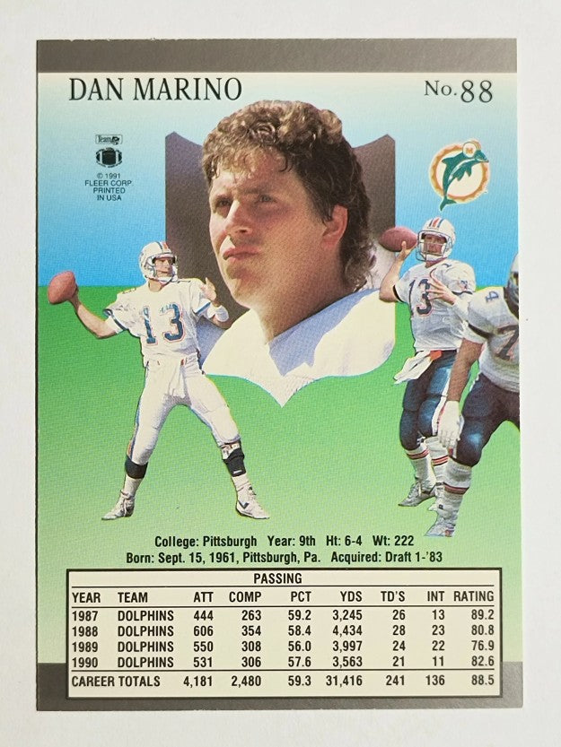 1991 Ultra #88 Dan Marino