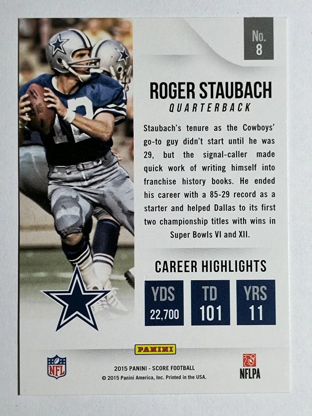 2015 Score All-Time Franchise #8 Roger Staubach