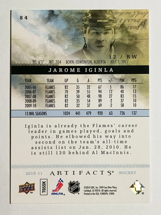 2010-11 Artifacts #84 Jarome Iginla