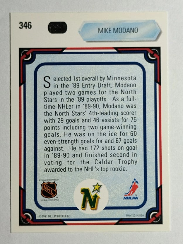 1990-91 Upper Deck #346 Mike Modano ART