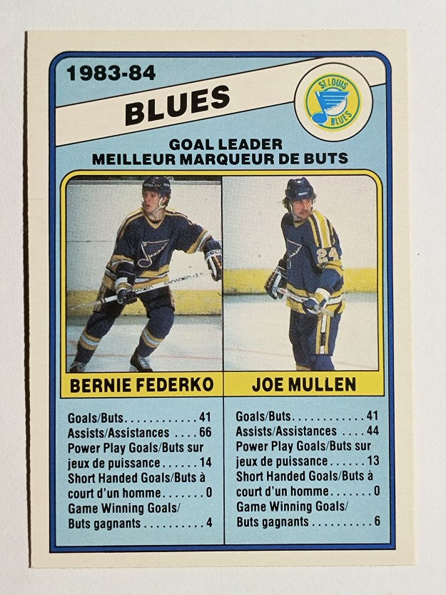 1984-85 O-Pee-Chee #367 Bernie Federko/Joe Mullen SL