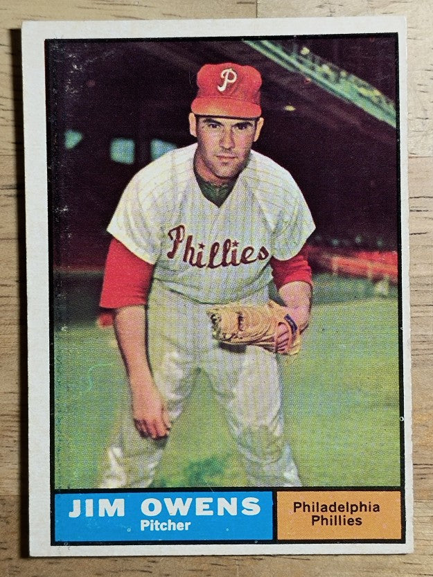 1961 Topps #341 Jim Owens (VGEX)
