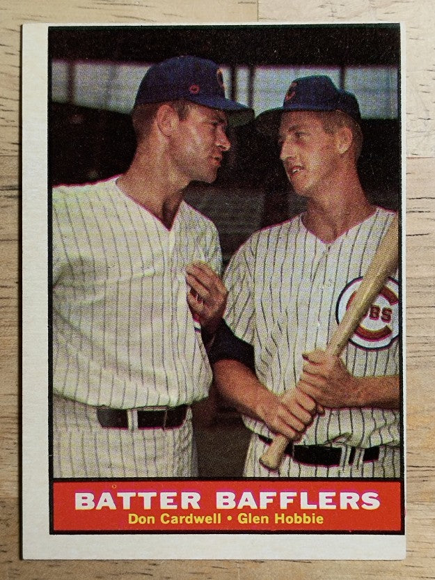 1961 Topps #393 Batter Bafflers/Don Cardwell/Glen Hobbie (VGEX)