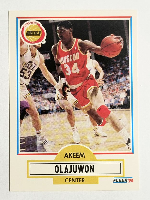 1990-91 Fleer #73 Hakeem Olajuwon