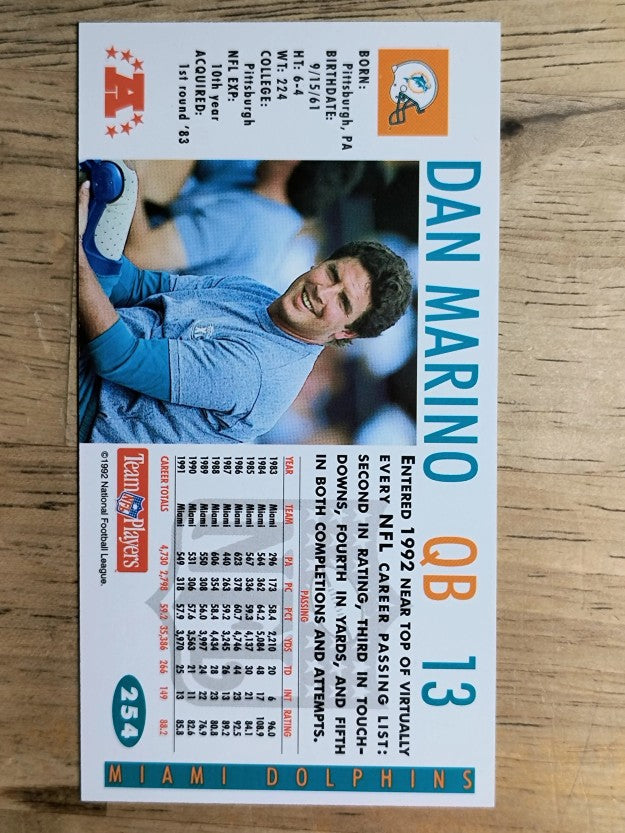 1992 GameDay #254 Dan Marino