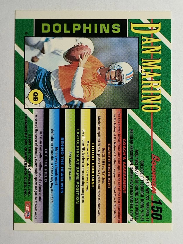 1993 Bowman #150 Dan Marino FOIL