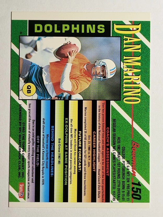 1993 Bowman #150 Dan Marino FOIL