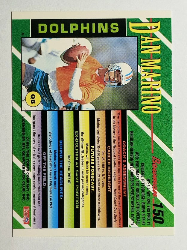 1993 Bowman #150 Dan Marino FOIL