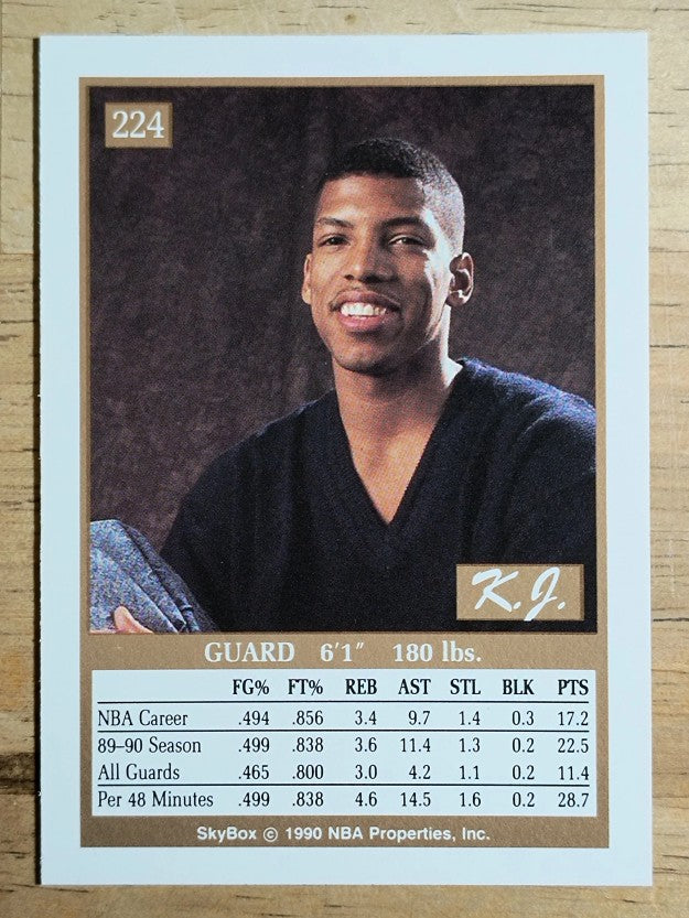 1990-91 SkyBox #224A Kevin Johnson/SkyBox logo in lower right corner