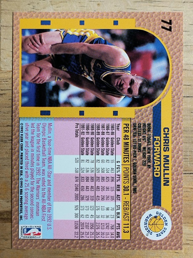 1992-93 Fleer #77 Chris Mullin