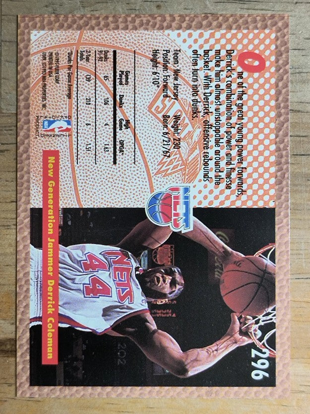 1992-93 Fleer #296 Derrick Coleman SD
