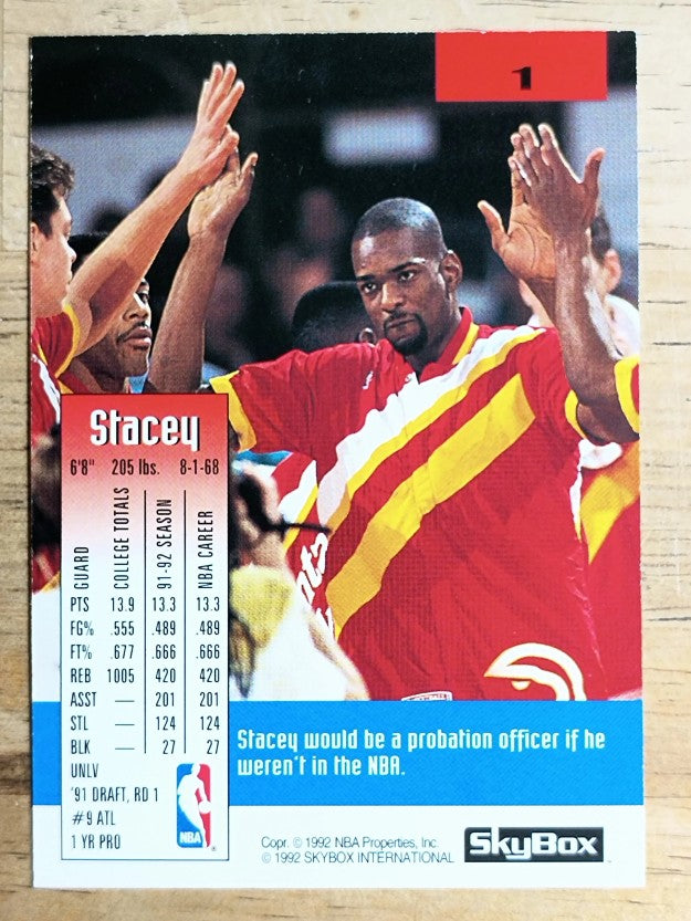 1992-93 SkyBox #1 Stacey Augmon