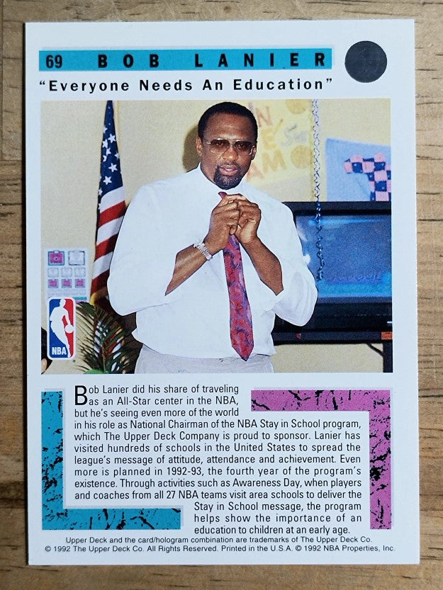 1992-93 Upper Deck #69 Bob Lanier/Stay in School