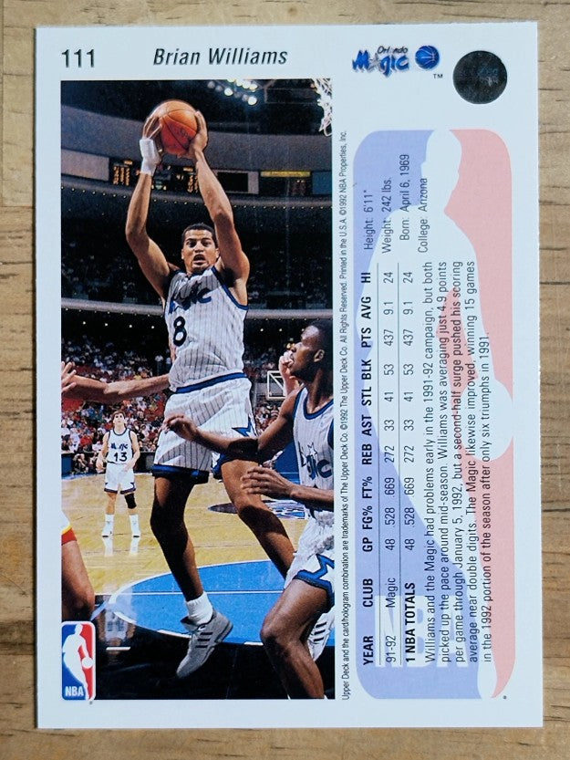 1992-93 Upper Deck #111 Brian Williams